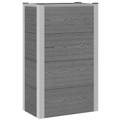 Jardinière surélevée Gris 50 x 30 x 82 cm WPC et Aluminium 621660621660