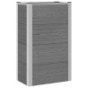 Jardinière surélevée Gris 50 x 30 x 82 cm WPC et Aluminium 621660621660