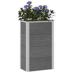 Jardinière surélevée Gris 50 x 30 x 82 cm WPC et Aluminium 621660621660