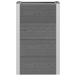 Jardinière surélevée Gris 50 x 30 x 82 cm WPC et Aluminium 621660621660