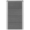Jardinière surélevée Gris 50 x 30 x 82 cm WPC et Aluminium 621660621660
