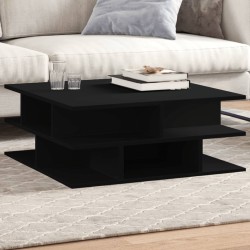 Table basse noir 70x70x29 cm bois d'ingénierie 621662621662