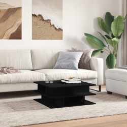 Table basse noir 70x70x29 cm bois d'ingénierie 621662621662