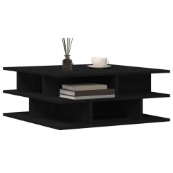 Table basse noir 70x70x29 cm bois d'ingénierie 621662621662