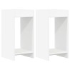 Support de Plante 2 pc Blanc 30 x 30 x 60 cm Bois d’ingénierie 621666621666