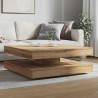 Table basse rotative à 360 degrés chêne artisanal 90x90x34,5 cm 621669621669