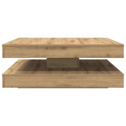 Table basse rotative à 360 degrés chêne artisanal 90x90x34,5 cm 621669621669