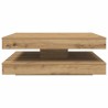 Table basse rotative à 360 degrés chêne artisanal 90x90x34,5 cm 621669621669