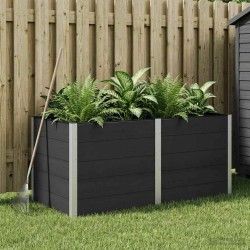 Jardinière surélevée Noir 200 x 100 x 91 cm 621671621671