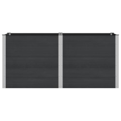 Jardinière surélevée Noir 200 x 100 x 91 cm 621671621671