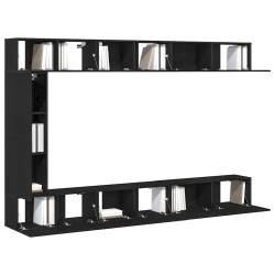 Ensemble meuble TV 9 pcs Chêne noir Bois d'ingénierie 621672621672