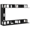 Ensemble meuble TV 9 pcs Chêne noir Bois d'ingénierie 621672621672
