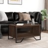 Table basse chêne marron 75x51x40 cm bois d'ingénierie 621675621675