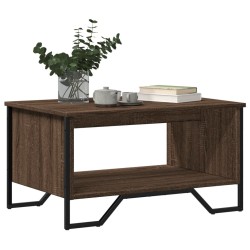Table basse chêne marron 75x51x40 cm bois d'ingénierie 621675621675