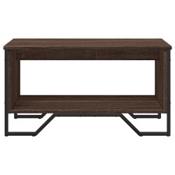 Table basse chêne marron 75x51x40 cm bois d'ingénierie 621675621675