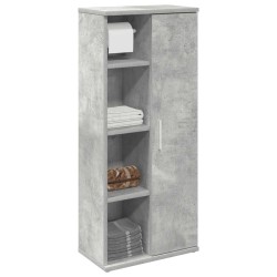 Meuble de salle de bain avec porte-rouleau gris béton 621676621676