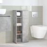 Meuble de salle de bain avec porte-rouleau gris béton 621676621676