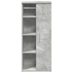 Meuble de salle de bain avec porte-rouleau gris béton 621676621676