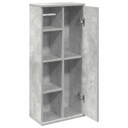 Meuble de salle de bain avec porte-rouleau gris béton 621676621676