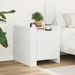 Table de chevet blanc 45x50x50 cm bois d’ingénierie 621679621679