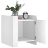 Table de chevet blanc 45x50x50 cm bois d’ingénierie 621679621679