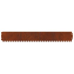 Bordure de Pelouse 10 pcs 103 x 15 cm Acier Rouillé 621681621681