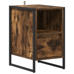 Table de chevet avec tiroir 2 pcs Chêne Fumé 39,5 x 30 x 50 cm 621682621682
