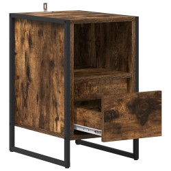 Table de chevet avec tiroir 2 pcs Chêne Fumé 39,5 x 30 x 50 cm 621682621682