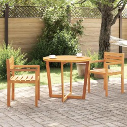 Table de jardin ronde Ø90x75 cm en bois massif d'acacia 621683621683