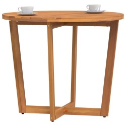 Table de jardin ronde Ø90x75 cm en bois massif d'acacia 621683621683