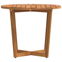 Table de jardin ronde Ø90x75 cm en bois massif d'acacia 621683621683