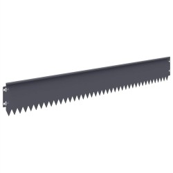 Bordure de Pelouse 10 pcs 103 x 15 cm Acier Anthracite 621686621686