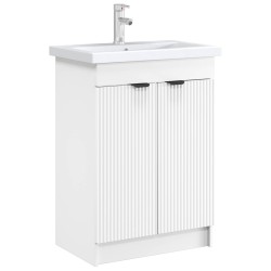 Armoire sous évier de salle de bain Blanc 56 x 37,5 x 81 cm 621687621687