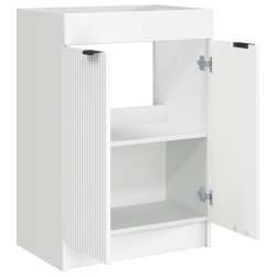 Armoire sous évier de salle de bain Blanc 56 x 37,5 x 81 cm 621687621687