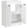 Armoire sous évier de salle de bain Blanc 56 x 37,5 x 81 cm 621687621687