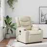 Fauteuil de massage inclinable crème similicuir 621689621689