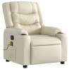 Fauteuil de massage inclinable crème similicuir 621689621689