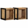 Tables de chevet 2 pcs 40x35x40 cm bois de manguier massif brut 621696621696