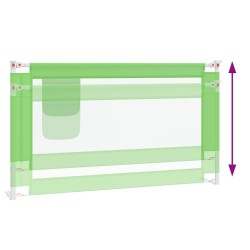 Barrière de sécurité de lit d'enfant Vert 140x25 cm Tissu 621697621697