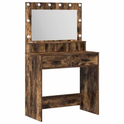 Table de Toilette Chêne fumé 79 x 41 x 135 cm Bois d'ingénierie 621699621699
