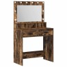 Table de Toilette Chêne fumé 79 x 41 x 135 cm Bois d'ingénierie 621699621699