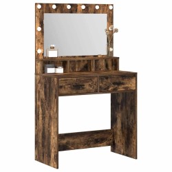 Table de Toilette Chêne fumé 79 x 41 x 135 cm Bois d'ingénierie 621699621699