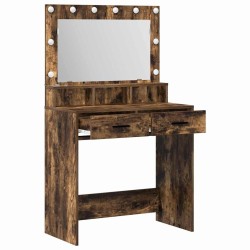 Table de Toilette Chêne fumé 79 x 41 x 135 cm Bois d'ingénierie 621699621699