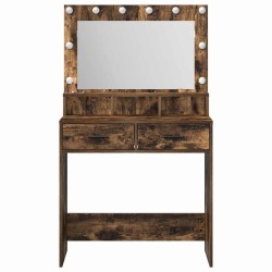 Table de Toilette Chêne fumé 79 x 41 x 135 cm Bois d'ingénierie 621699621699
