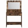Table de Toilette Chêne fumé 79 x 41 x 135 cm Bois d'ingénierie 621699621699