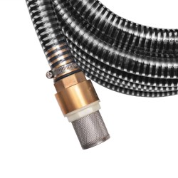 Tuyau d'aspiration avec raccords en laiton 3 m 25 mm Noir 621705621705