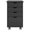 Cabinet roulant avec roue Gris 34 x 39 x 56 cm Pin massif 621708621708