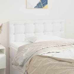 Tête de lit Blanc 100x5x78/88 cm Similicuir 621709621709