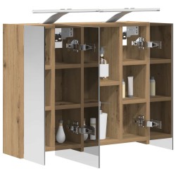 Armoire Miroir de Salle de Bain Chêne artisan 60 x 14,5 x 50 cm 621710621710