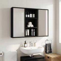 Armoire murale de salle de bain Chêne Noir 30 x 16 x 62,5 cm 621712621712